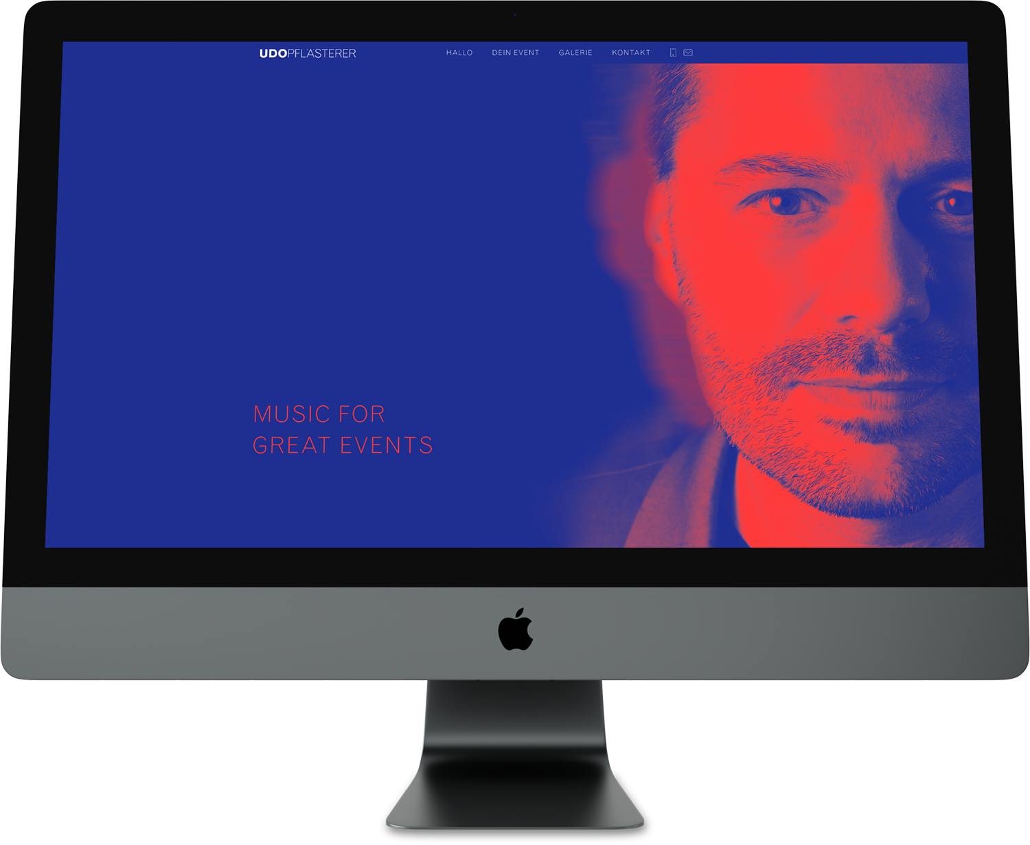 Startseite der Website des DJ und Live-Musikers Udo Pflästerer